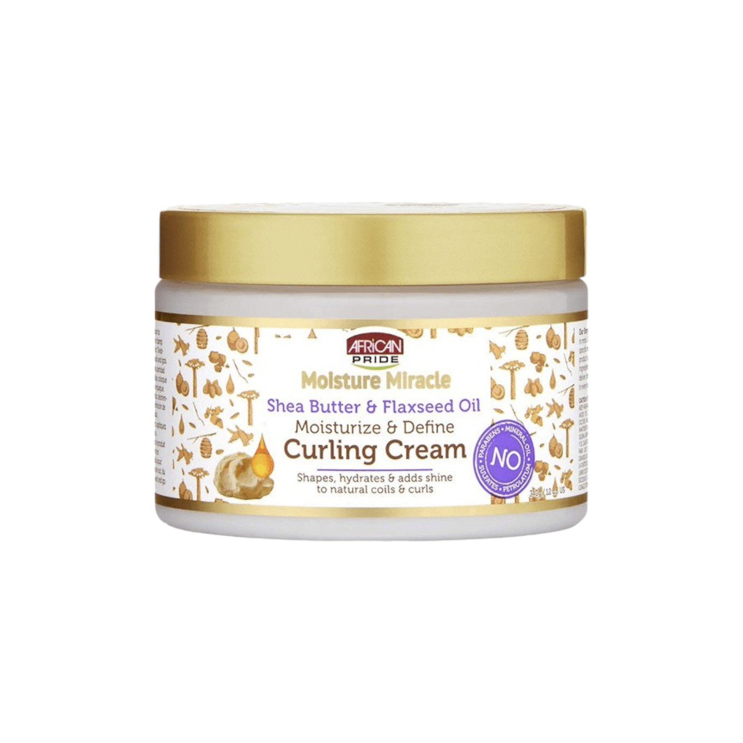 African Pride Moisture Miracle Shea Butter And Flaxseed Oil Curling Cream 340gr